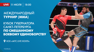Телеканал «Санкт-Петербург» покажет Кубок Губернатора по смешанному боевому единоборству