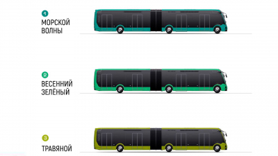 Петербуржцам предложили выбрать цвет для новых электробусов