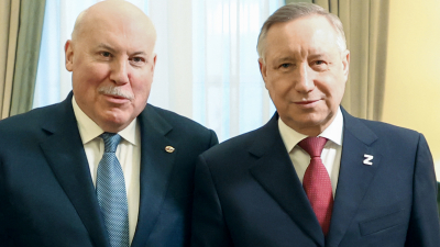Александр Беглов и Дмитрий Мезенцeв обсудили сотрудничество Петeрбурга и Белоруссии