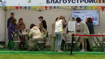 Петербуржцы создали личные клумбы на Семейном фестивале 