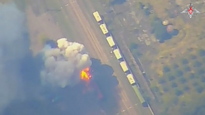 Минобороны РФ показало уничтожение воинского эшелона с боеприпасами ВСУ