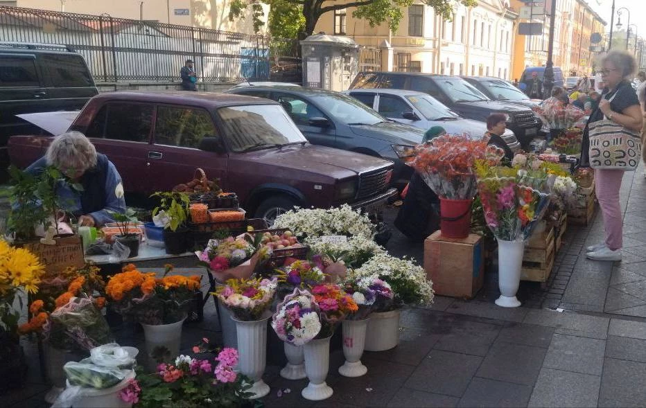 Цветы и уличный силомер: центр Петербурга очистили от незаконной торговли - tvspb.ru