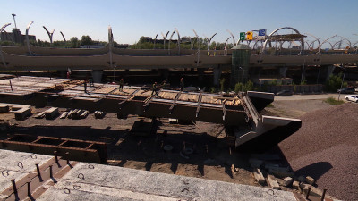 На Витебской развязке смонтировано 3,5 тысячи тонн металлоконструкций