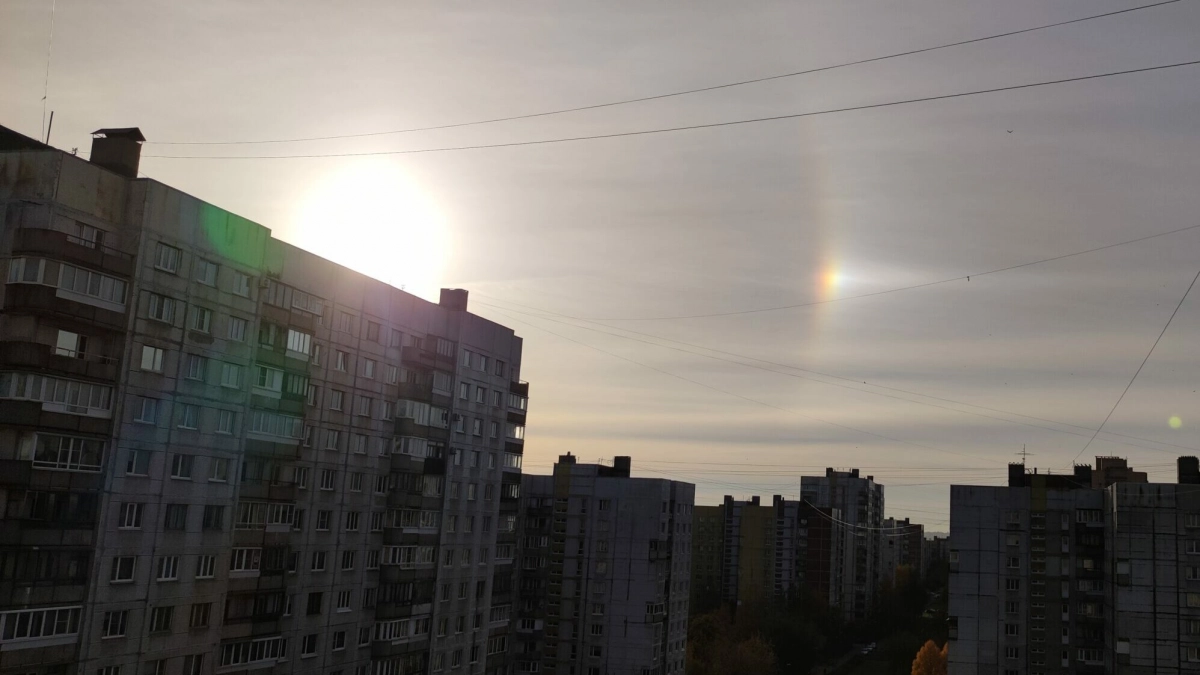 Красоты петербургской погоде добавило солнечное гало - tvspb.ru