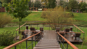 Новое общественное пространство на берегу озера Линден в Выборгском районе