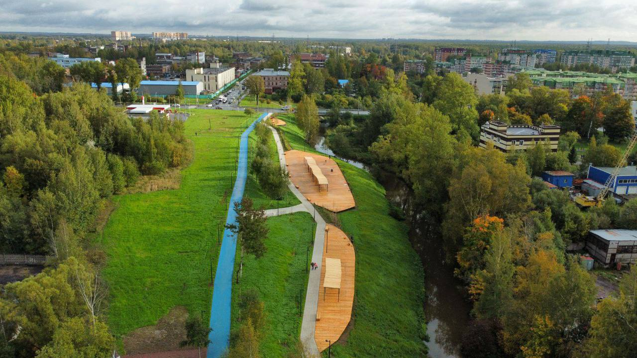 На шоссе Революции открыли сад «Времена года» | Телеканал Санкт-Петербург