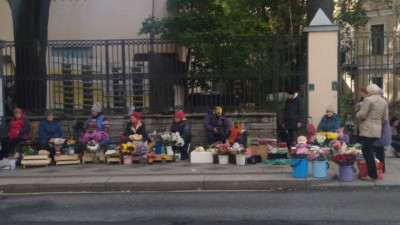 В центре Петербурга прикрыли 10 незаконных торговых точек с цветами и сувенирами