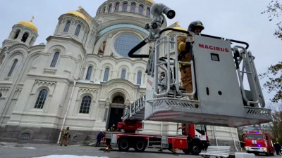 Сотрудники МЧС потушили «пожар» в Никольском Морском соборе