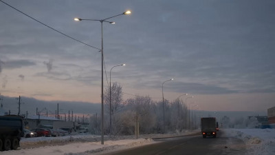 В Рыбацком установили 95 новых светодиодных фонарей