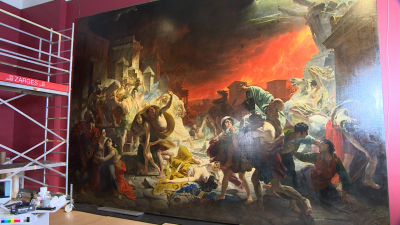 В Петербурге началась реставрация картины Брюллова «Последний день Помпеи»