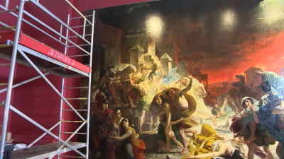 Русский музей начал масштабную реставрацию «Последнего дня Помпеи»