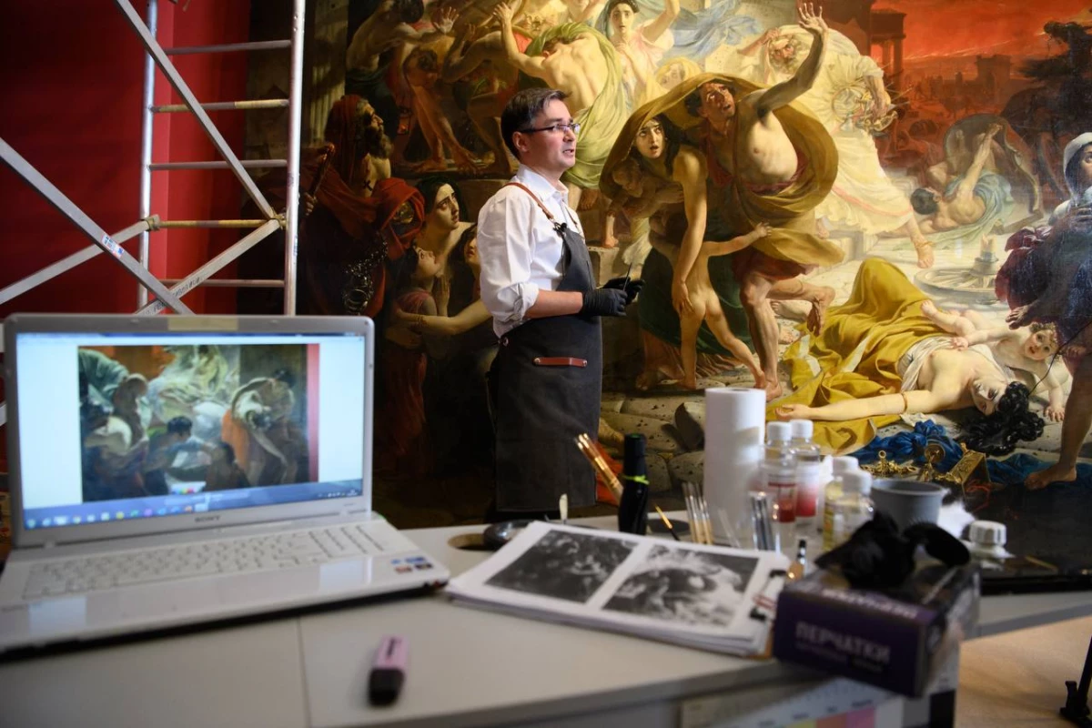 Гости Русского музея увидят, как реставрируют картину «Последний день Помпеи» - tvspb.ru