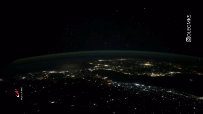 Лётчик-космонавт Олег Артемьев заснял ночные огни Земли с борта МКС