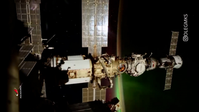 Российский космонавт показал, как с борта МКС выглядит северное сияние
