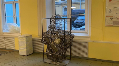 Бюст Петра I из медицинских инструментов установили в петербургском Музее гигиены