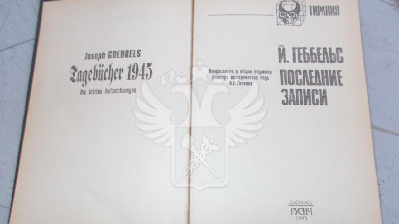 Россиянка перевозила в чемодане запрещенный дневник Йозефа Геббельса: книгу  изъяли на таможне | Телеканал Санкт-Петербург