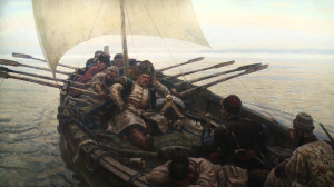 Григорий Голдовский на выставке «Василий Суриков. К 175-летию со дня рождения» в Русском музее