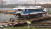 В Петербурге спустили на воду новый скоростной катамаран «Форт Александр первый»