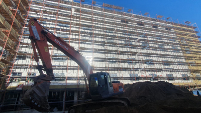 Строительство лечебно-диагностического корпуса больницы №40 в Сестрорецке идет быстрыми темпами