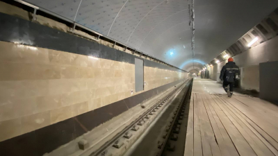 Петербуржцам показали, как строят станцию метро «Горный институт»