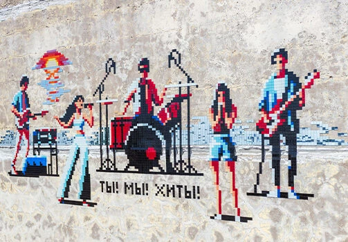 Новый пиксельный арт появился в Севкабель Порту - tvspb.ru