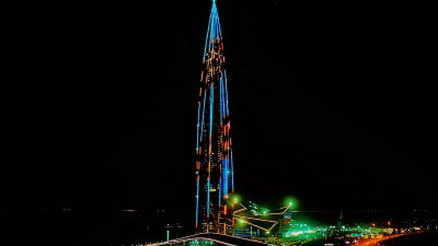 В День Победы «Лахта Центр» украсит праздничная подсветка