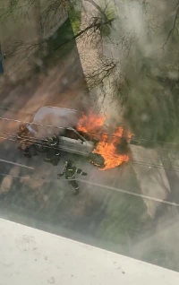 В Курортном районе Петербурга сгорела иномарка