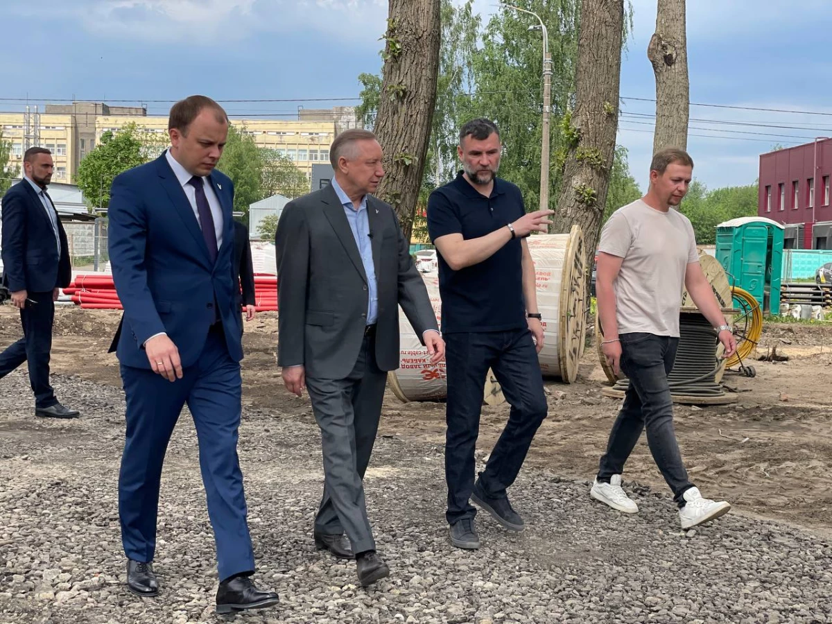 Александр Беглов осмотрел объекты Красногвардейского района, которые строят по его поручению - tvspb.ru