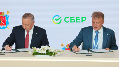 Александр Беглов и Герман Греф подписали соглашение о развитии искусственного интеллекта между Петербургом и Сбербанком