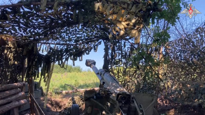 Российские военные с первого выстрела уничтожили украинский беспилотник прямо во время взлета