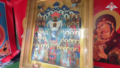 Икону «Святых Небесных Покровителей Воинства Российского» передали бойцам на СВО