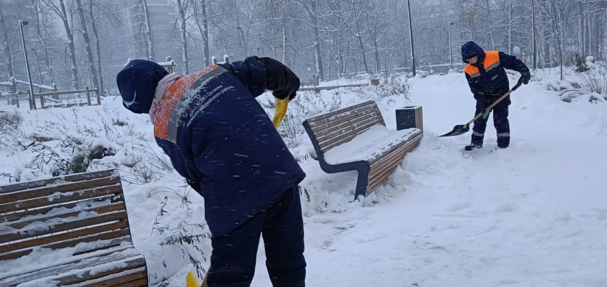 В садах и парках Петербурга усилили борьбу со снегом - tvspb.ru