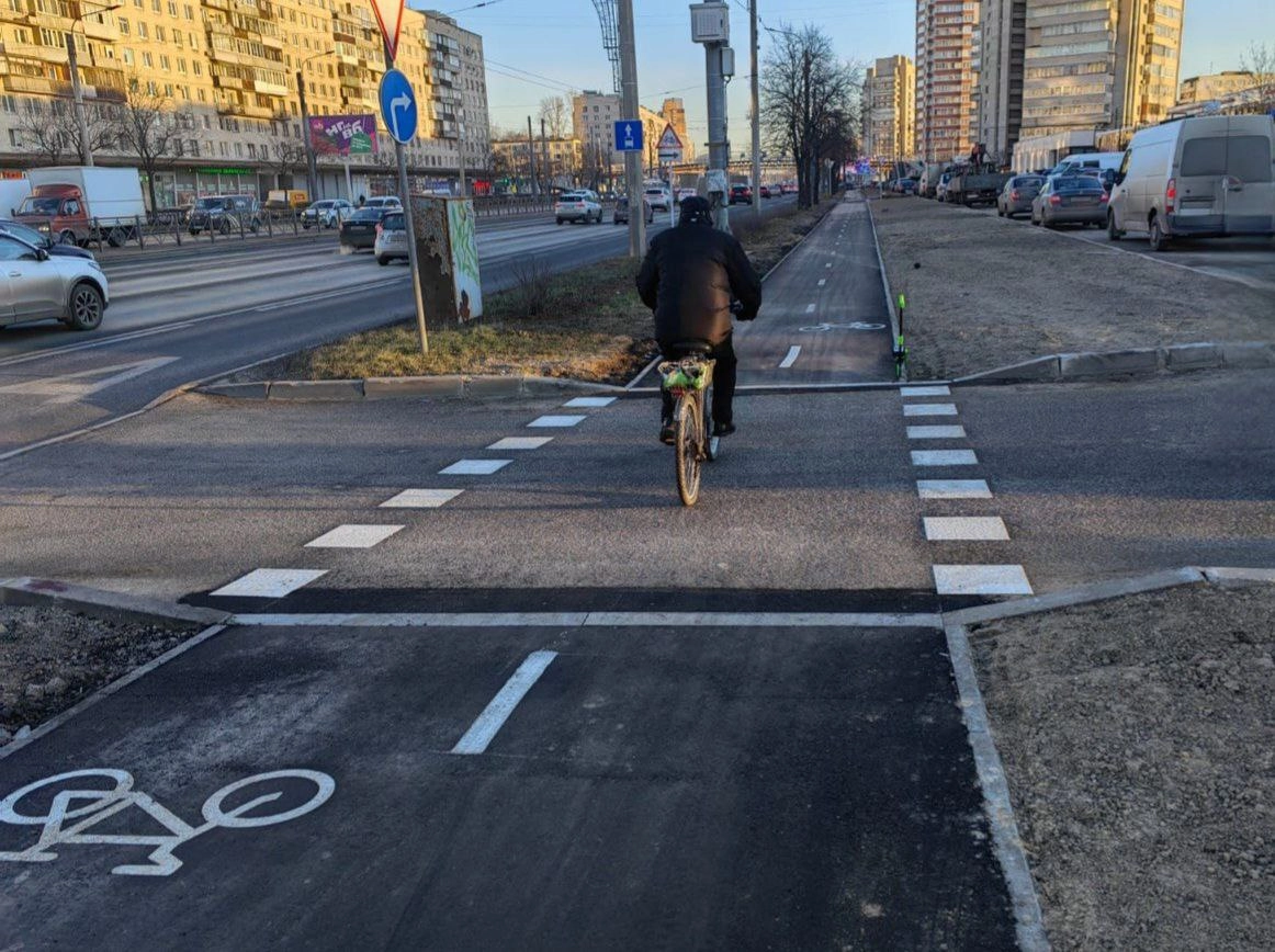 В Петербурге в этом году построили почти шесть километров велодорожек - tvspb.ru