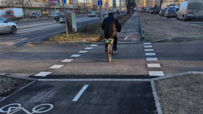 В Петербурге в этом году построили почти шесть километров велодорожек