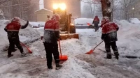 Снег во дворах Петербурга убирают 7 478 дворников