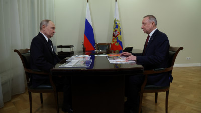 Александр Беглов доложил Владимиру Путину о ходе реализации нацпроектов в Северной столице