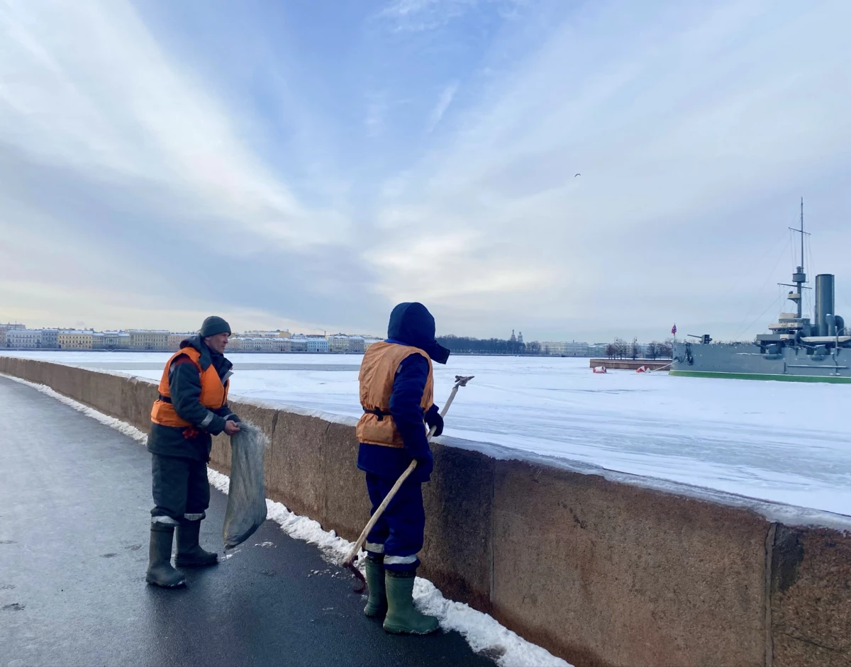 «Экострой» очистил акваторию Невы в Выборгском районе от загрязнений и мусора - tvspb.ru