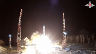 Опубликованы кадры пуска ракеты-носителя «Союз-2.1в» с космодрома Плесецк