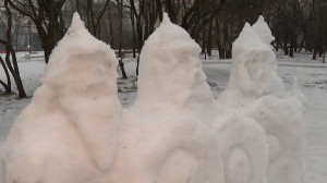 Снежно-историческая дружина: в парке Александрино поселился отряд Александра Невского