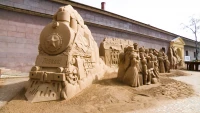 Фестиваль песчаных скульптур в Петропавловской крепости посвятили 80-летию Победы