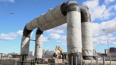 На Синопской набережной реконструируют почти километр тепломагистрали