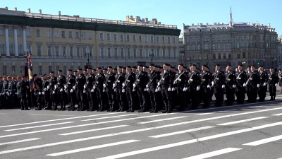 Сотрудники полиции Петербурга впервые приняли участие в Параде Победы на Дворцовой площади