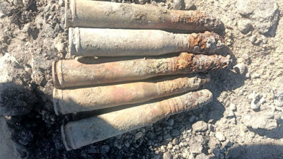 На стройке ШМСД нашли пять боеприпасов времен Великой Отечественной войны
