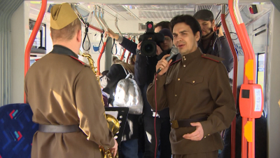 Александр Беглов: Три дня от памятника Блокадному трамваю будет стартовать музыкальный вагон с музыкантами и артистами округа