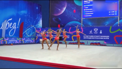 Сборная Петербурга по художественной гимнастике выиграла золото VI летней Спартакиады молодежи-2025