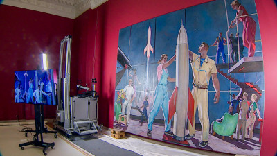 В Русском музее представили картину Александра Дейнеки «Покорители космоса»