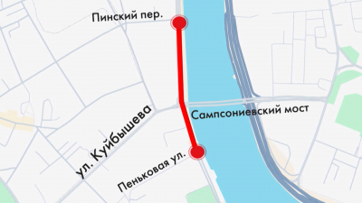 В Петроградском районе ограничат движение транспорта в связи с ремонтом трамвайных путей