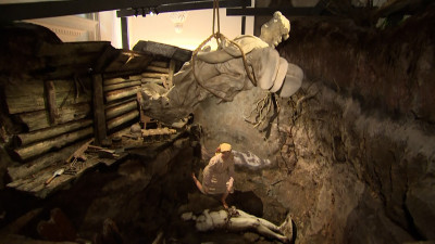 В Большом Петергофском дворце открылась иммерсивная выставка, посвященная восстановлению Петергофа