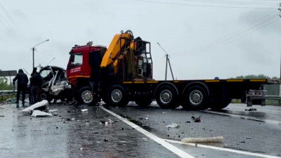 В ДТП с грузовиком в Тосненском районе погиб водитель иномарки