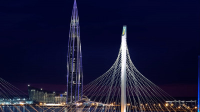 «Лахта Центр» засияет праздничной подсветкой в День ВМФ